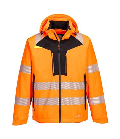 Dx Veste De Pluie Haute Visibilit Orange Portwest