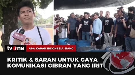 Gaya Komunikasi Gibran Irit Bicara Di Mata Masyarakat AKIS TvOne