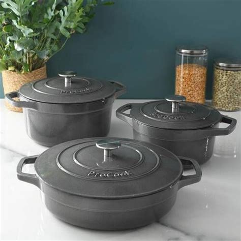 Cast Iron Casserole Set Piece Matte Black Cast Iron Cookware From