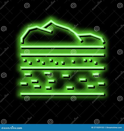 Lithosphere Ecosystem Neon Glow Icon Illustration Stock Vector