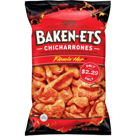 Baken Ets Fried Pork Skins Chicharrones Flamin Hot 56 OFF