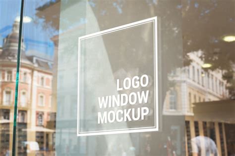 Logo Mockup On Store Glass Window Advertising Mockups Creative Market