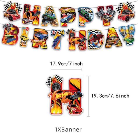 Hot Wheels Luftballon Banner Topperskoration Kinder Geburtstag Partyko Ebay