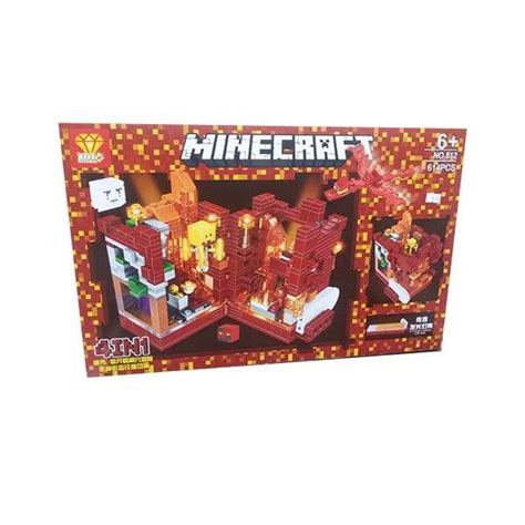 Конструктор Minecraft 4в1, Майнкрафт 614 части, светещ - Marisa.BG