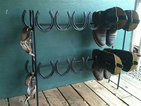 Boot Holder Horseshoe Decor Horseshoe Art Horseshoe Boot Rack