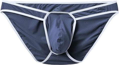 Men S Underwear Stretch Pouch Low Rise Briefs With Bulge Enhancing Bikini Briefs EBay