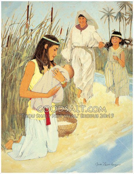 Miriam Is Bringing Her Mother To Pharaoh S Daughter Who Found Moses In The Water Bible