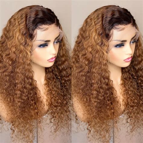 Soft 26inch Long Ombre Honey Blonde Kinky Curly Sy Grandado
