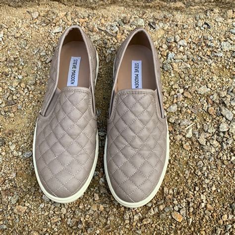 Steve Madden Quilted Slip In Sneaker Nude Color Size 8 Gem