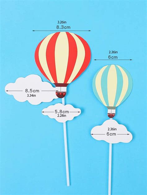 Hot Air Balloon Cupcake Toppers