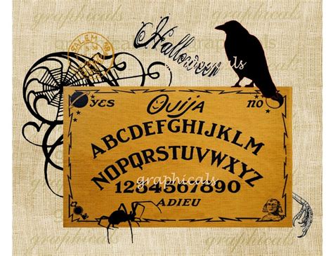 Halloween Ouija Board Printable Digital Download Clip Art 2052 | Etsy