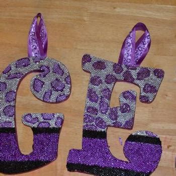 Rhinestone Cheetah Leopard Print Decorative Wall Letters Nursery Decor