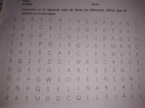 Encuentra En La Siguiente Sopa De Letras Los Diferentes Oficios Que Se Images And Photos Finder