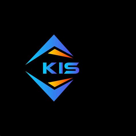 KIS abstract technology logo design on Black background. KIS creative ...