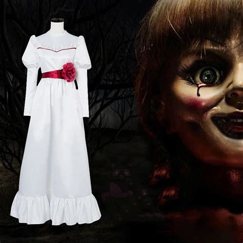 Disfraz de Annabell de película para mujer y niña traje de Cosplay de