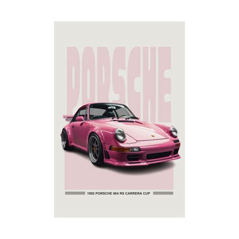 Pink Porsche Poster Car Poster Porsche Print Porsche 911 Pink Wall Art