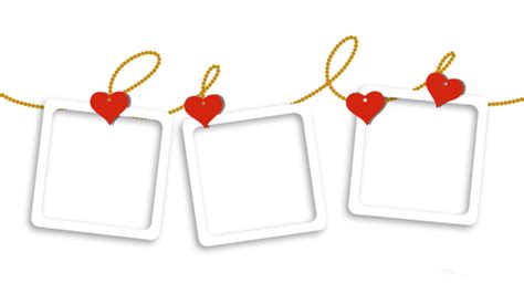 Red Heart Frame Vector Art Png Polaroid Red Heart Photo Frame