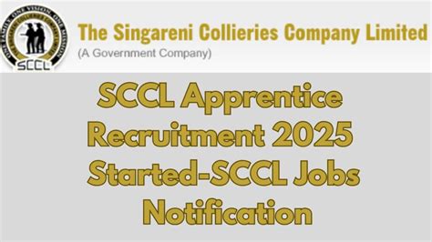 SCCL Apprentice Recruitment 2025 Started SCCL Jobs Notification