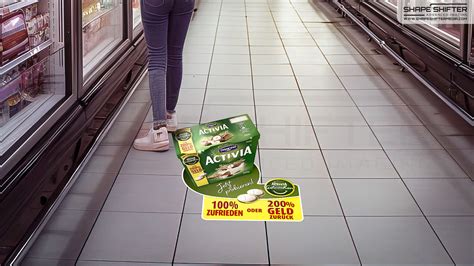 D Floorgraphics Campaign For Danone Activia Yoghurt