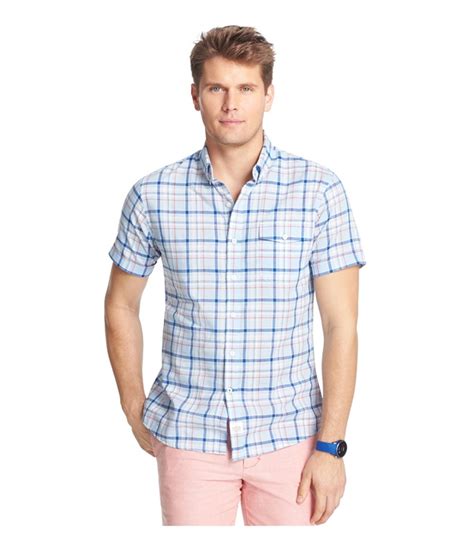 Buy A Izod Mens Seaside Poplin Button Up Shirt Tagsweekly