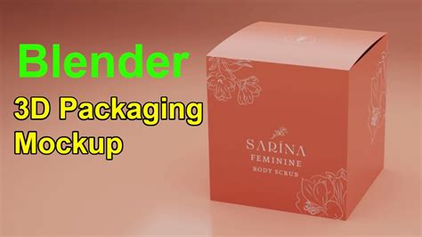 Quickly Design 3d Packaging Mockup In Blender Youtube