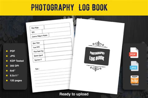 Photography Log Book Kdp Interior Graphic By Design Basket Creative