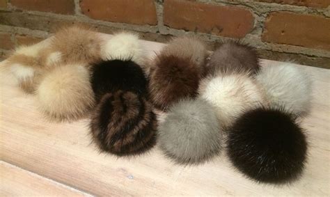 Recycled Mink Fur Shoe Poms Pair Of Mink Shoe Pom Poms Etsy Canada