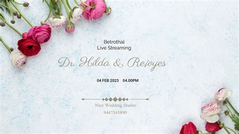 Dr Hilda Rejoyes Betrothal Live Youtube