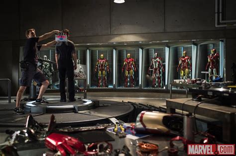 Tony Starks Iron Man Suit Collection In Iron Man 3