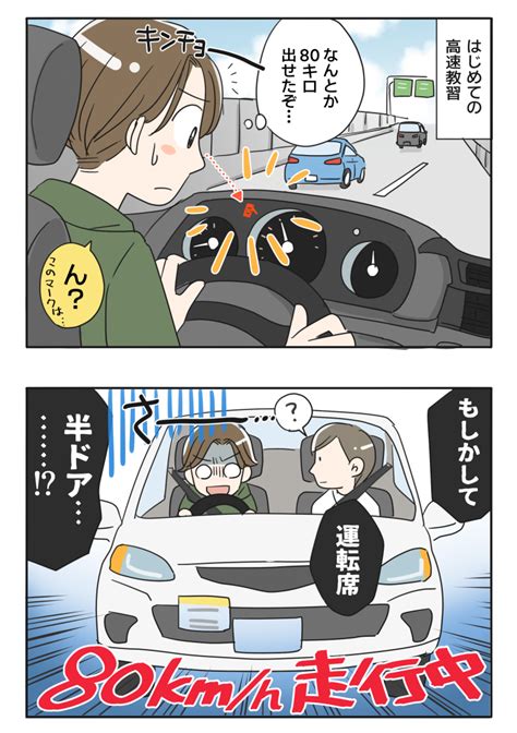 【漫画】「ん このマークは･･･」80kmhで高速道路を走行中、重大なミスに気付く ホビーちゃんねる