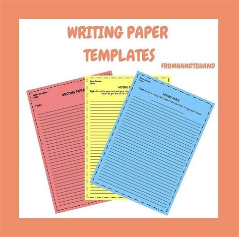 Writing Paper Templates | Writing paper template, Paper template, Writing paper