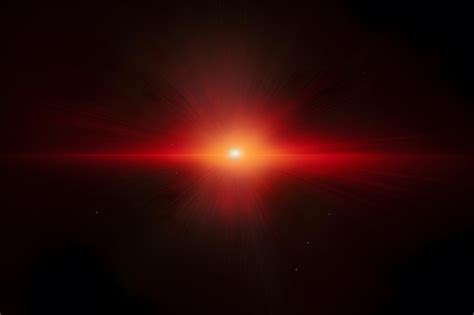 Premium Photo | Red sun flare with lens flare effect