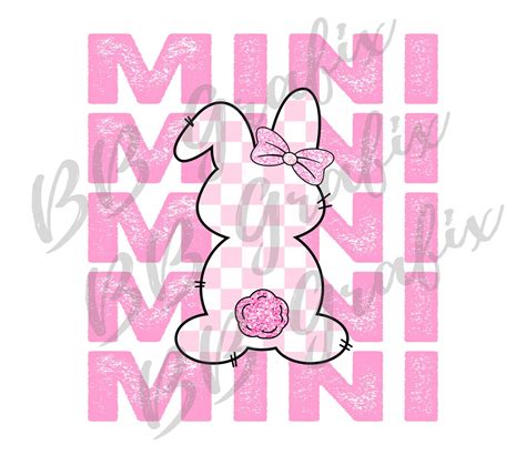 Digital Png File Mini Stacked Checker Girl Bunny Rabbit Printable