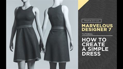 Marvelous Designer 7 How To Create A Simple Dress Youtube