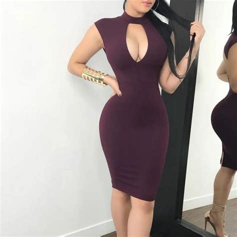 Nova Mulheres Lady Bandage Bodycon Vestidos Sem Mangas Evening