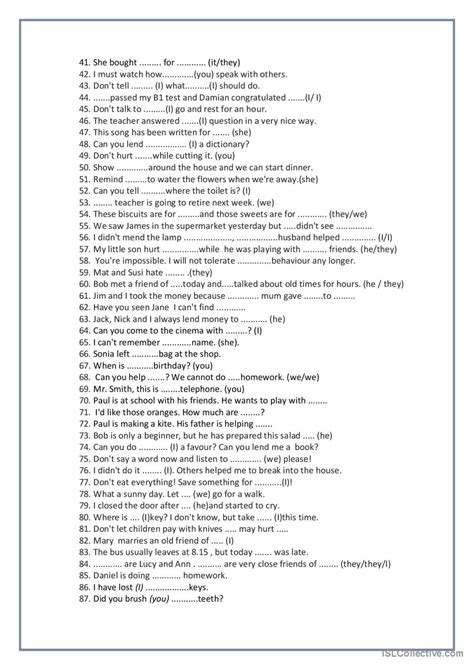 Mixed Pronoun Sentences English Esl Worksheets Pdf Doc