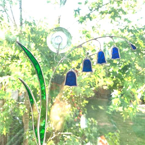 Stained Glass Bluebell Suncatcher Handmade Ha Folksy