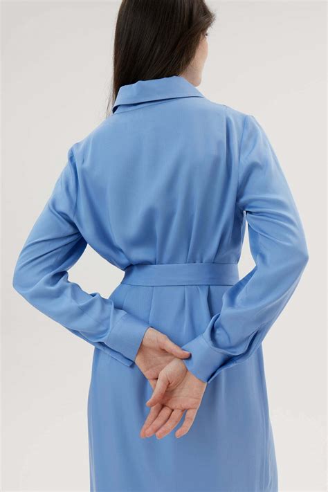 Платье-рубашка цвет Синий - купить в интернет-магазине Alavelarium в ...