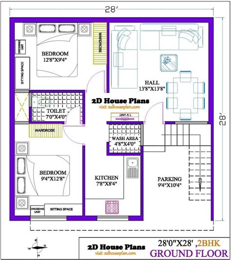 28x28 House Plans Best 28 By 28 House Plan 2bhk 3bhk