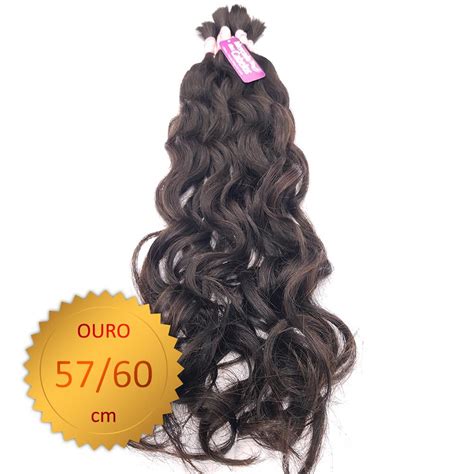 Cabelo Humano Ondulado Castanho M Dio Virgem E Pontas Cheias