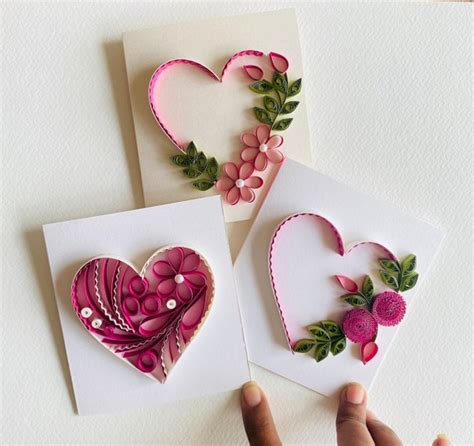 Paper Quilling Valentine Cards