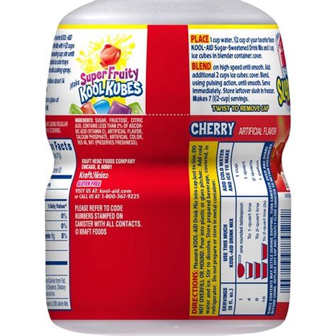 Kool Aid Sugar Sweetened Cherry Powdered Drink Mix 19 Oz From H E B