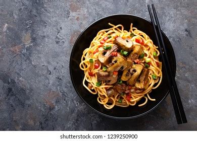 Vegetarian Spaghetti Bolognese Mushrooms Pepper Stock Photo 1239250900 | Shutterstock