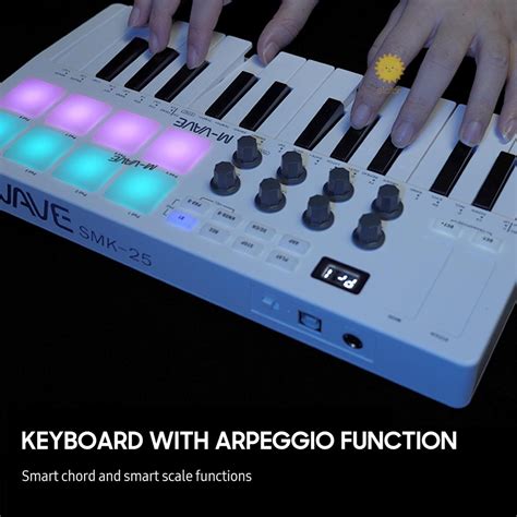 Sici M Vave Key Midi Teclado De Controle Mini Usb Port Til