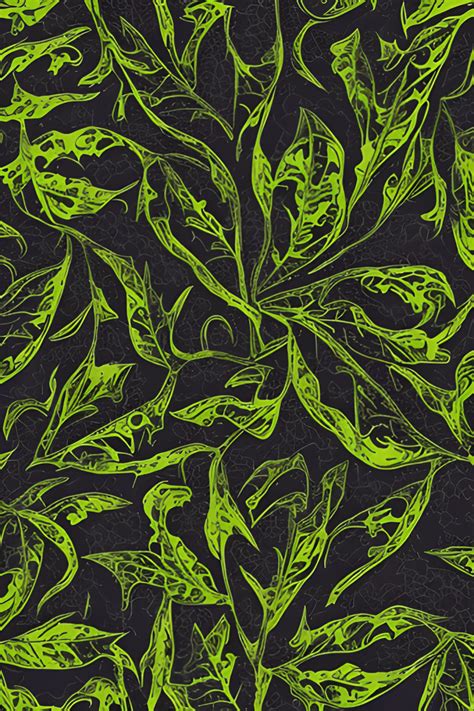 Halloween Floral Background with Skeletonized Leaves · Creative Fabrica