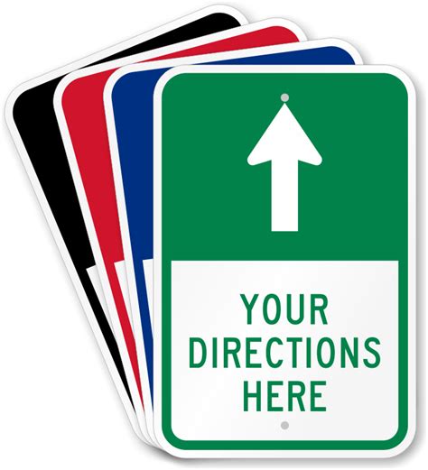 Customizable Parking Lot Directions Sign Ahead Arrow Sku K2 3189 T