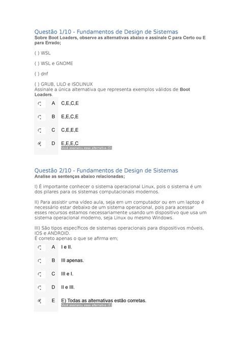 APOL Objetiva 1 Regular Fundamentos de Design de Sistemas Questão