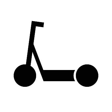 Kickboard Silhouette Icon Scooter Vector Transport Balance Cycle Vector