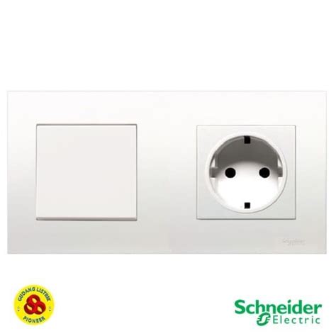 Jual Schneider Stop Kontak Saklar Engkel 1g Vivace Frame 2 Gang