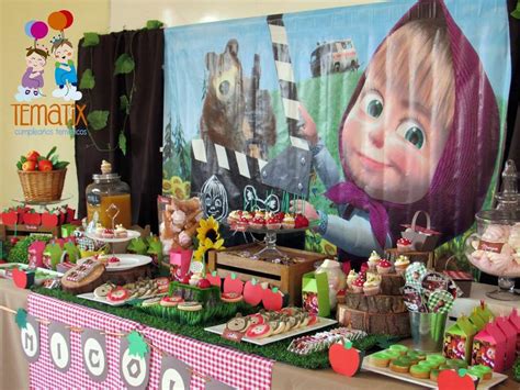 masha   bear  birthday party decorations masha bear birthday